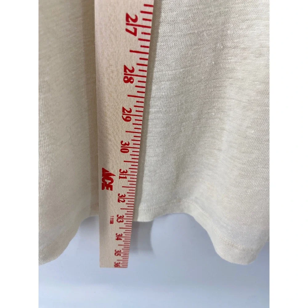 Faherty Polo Mens 2XL Ivory Short Sleeve Linen Coastal Breathable Light Resort